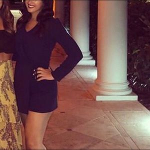 1 state long sleeve navy romper